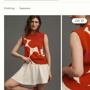 Marimekko Pioneeri Unikko Sleeveless Floral Sweater Vest